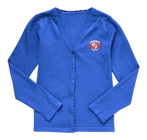 Lightweight Scallop Edge Cotton Cardigan - Royal Blue Lightweight Scallop Edge Cotton Cardigan - Royal Blue