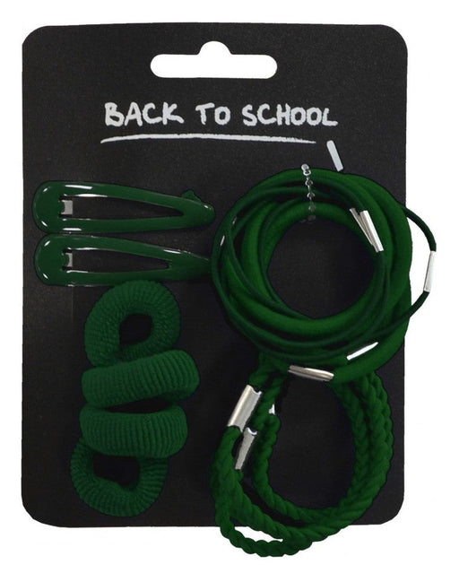 Small School Hair Set - Bottle Green Small School Hair Set - Bottle Green