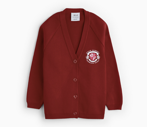 Knitted Cardigan - Burgundy Knitted Cardigan - Burgundy
