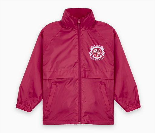 Microfleece Lined Jacket - Burgundy Microfleece Lined Jacket - Burgundy