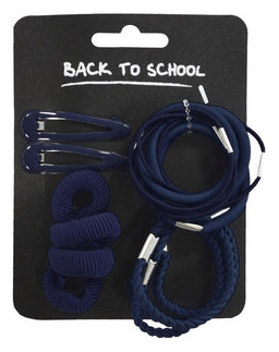 Small School Hair Set - Navy