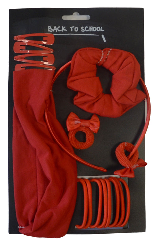 Large School Hair Set Red Large School Hair Set Red