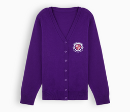 Lightweight Straight Edge Cardigan - Purple