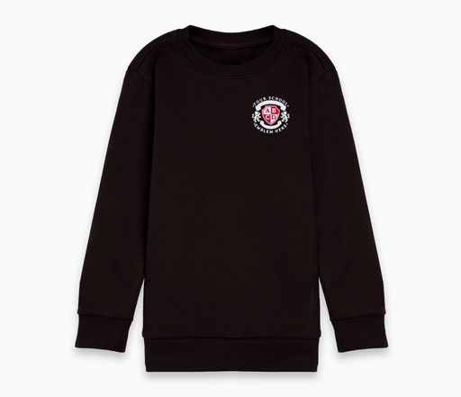 Round Neck Sweatshirt - Black Round Neck Sweatshirt - Black