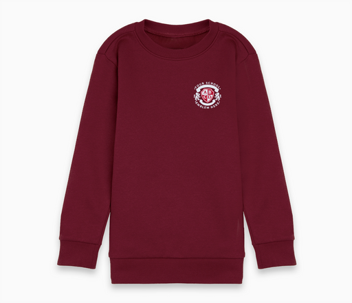 Round Neck Sweatshirt - Burgundy Round Neck Sweatshirt - Burgundy