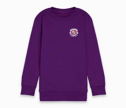 Round Neck Sweatshirt - Purple Round Neck Sweatshirt - Purple