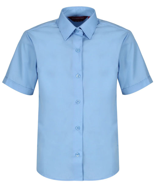 Girls Blouse Short Sleeve Two Pack - Blue Girls Blouse Short Sleeve Two Pack - Blue