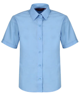 Girls Blouse Short Sleeve Two Pack - Blue