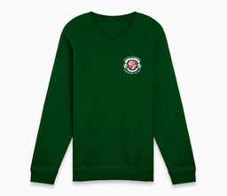 V-Neck Sweatshirt - Bottle Green