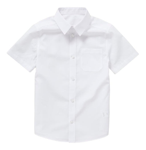 5 Pack Of Boys Easy Care Short Sleeve Shirts - White 5 Pack Of Boys Easy Care Short Sleeve Shirts - White
