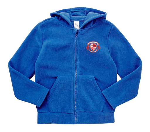 Zip-Through Fleece With Hood - Royal Blue Zip-Through Fleece With Hood - Royal Blue