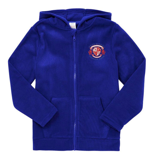 Zip-Through Fleece With Hood - Bright Royal Blue Zip-Through Fleece With Hood - Bright Royal Blue