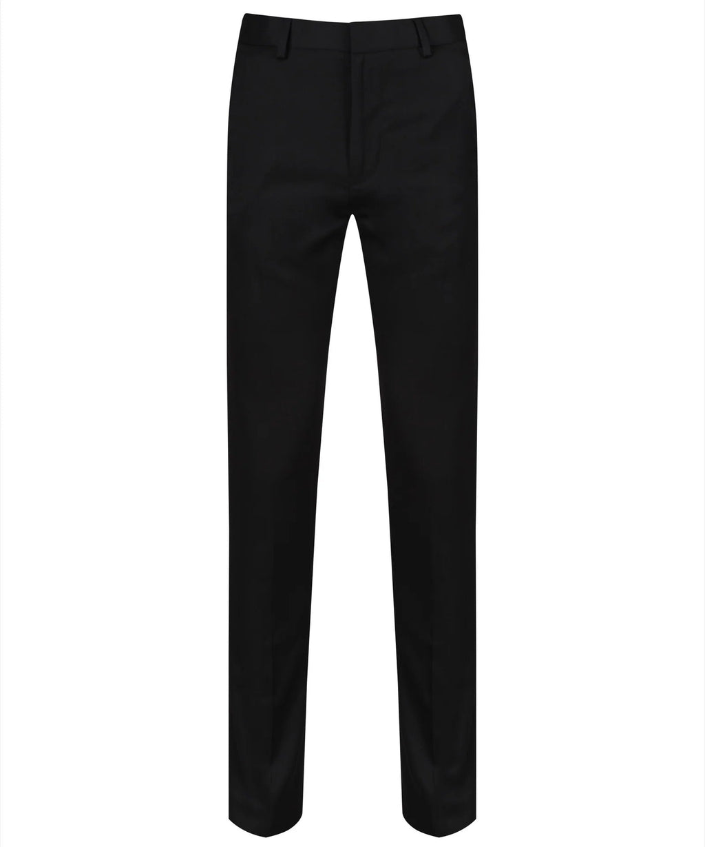 Senior Boys Slim Fit Trousers - Black