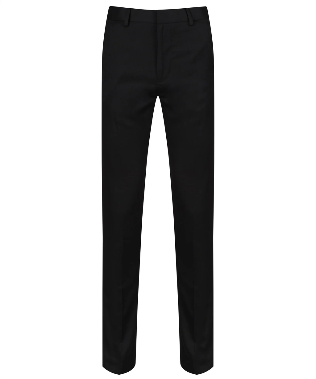 Senior Boys Slim Fit Trousers - Black