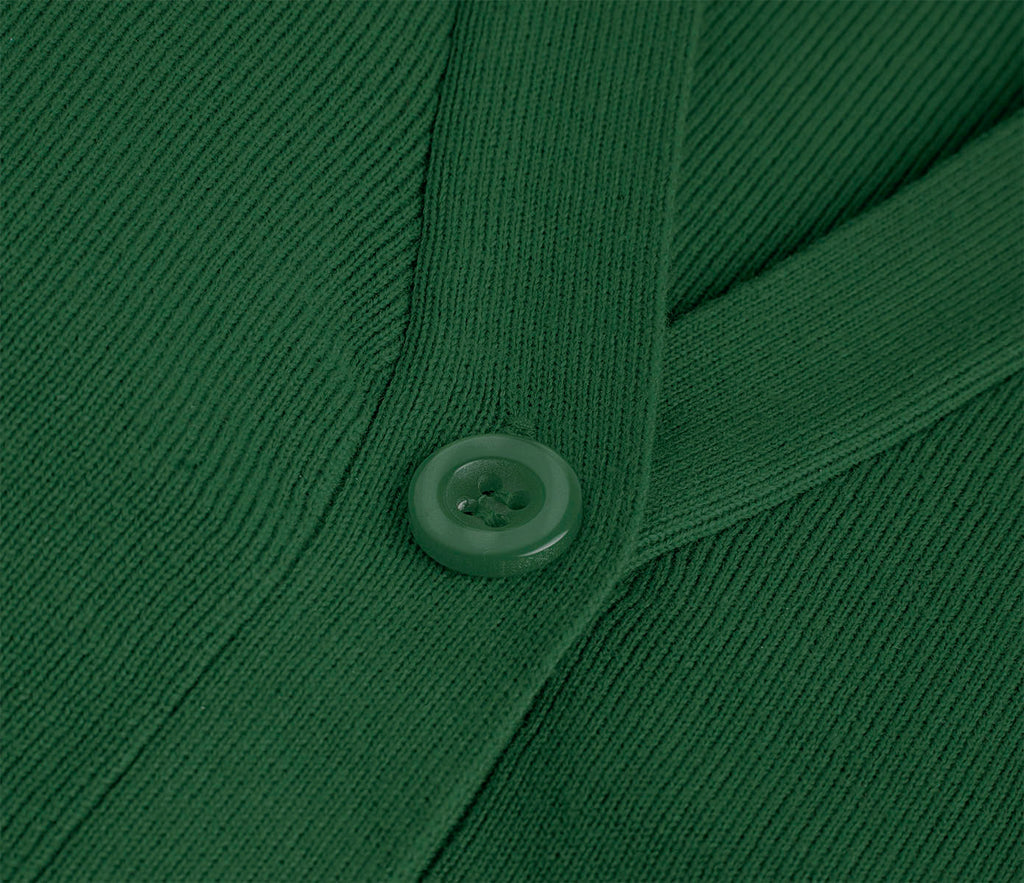 Knitted Cardigan - Bottle Green