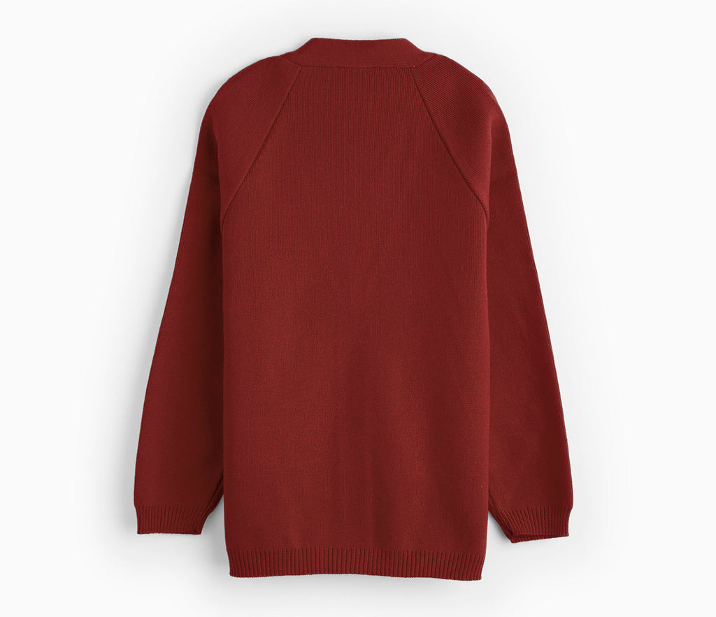 Knitted Cardigan - Burgundy