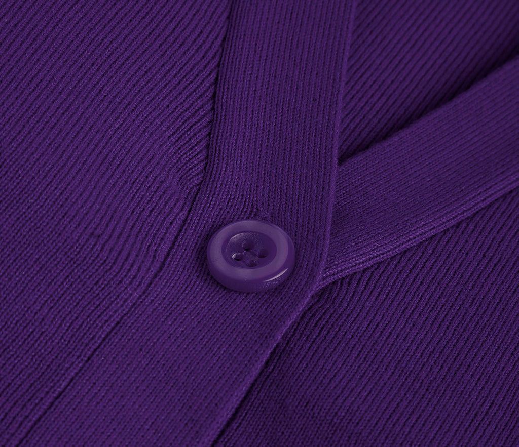 Knitted Cardigan - Purple