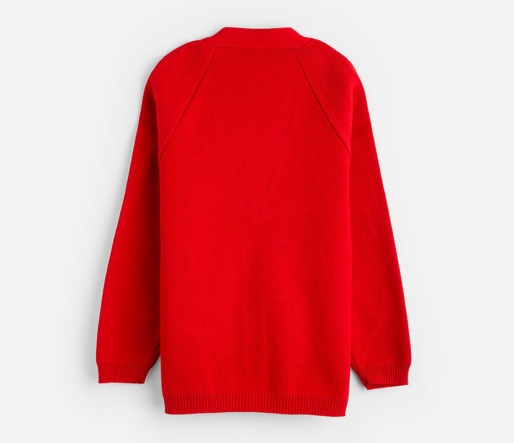Knitted Cardigan - Red