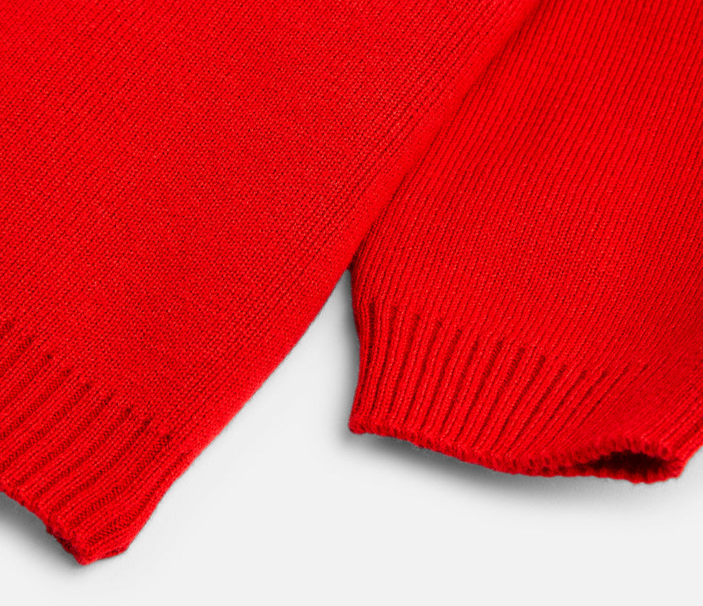 Knitted Cardigan - Red