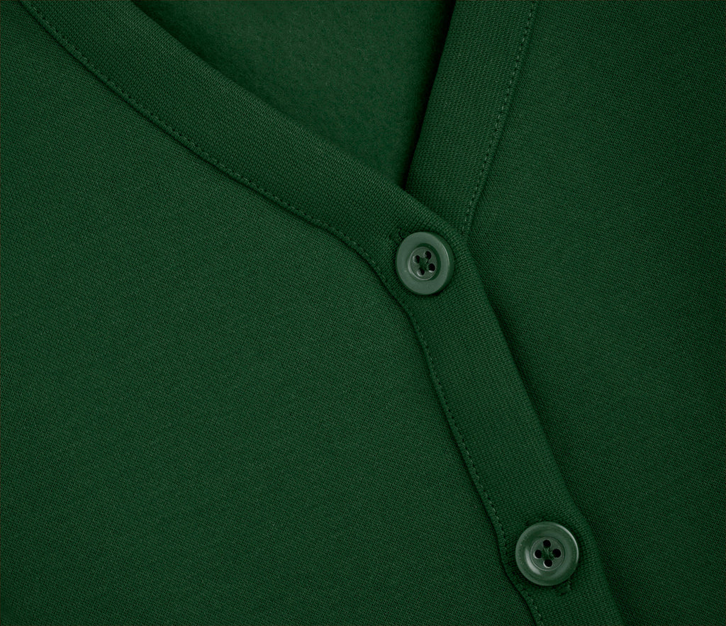 Jersey Cardigan - Bottle Green