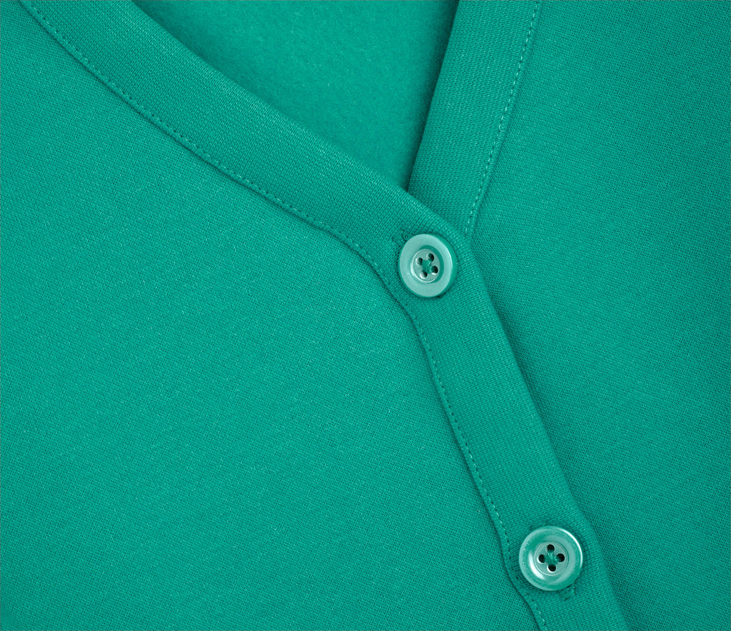 Jersey Cardigan - Jade Green