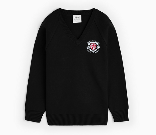 V-Neck Pullover - Black