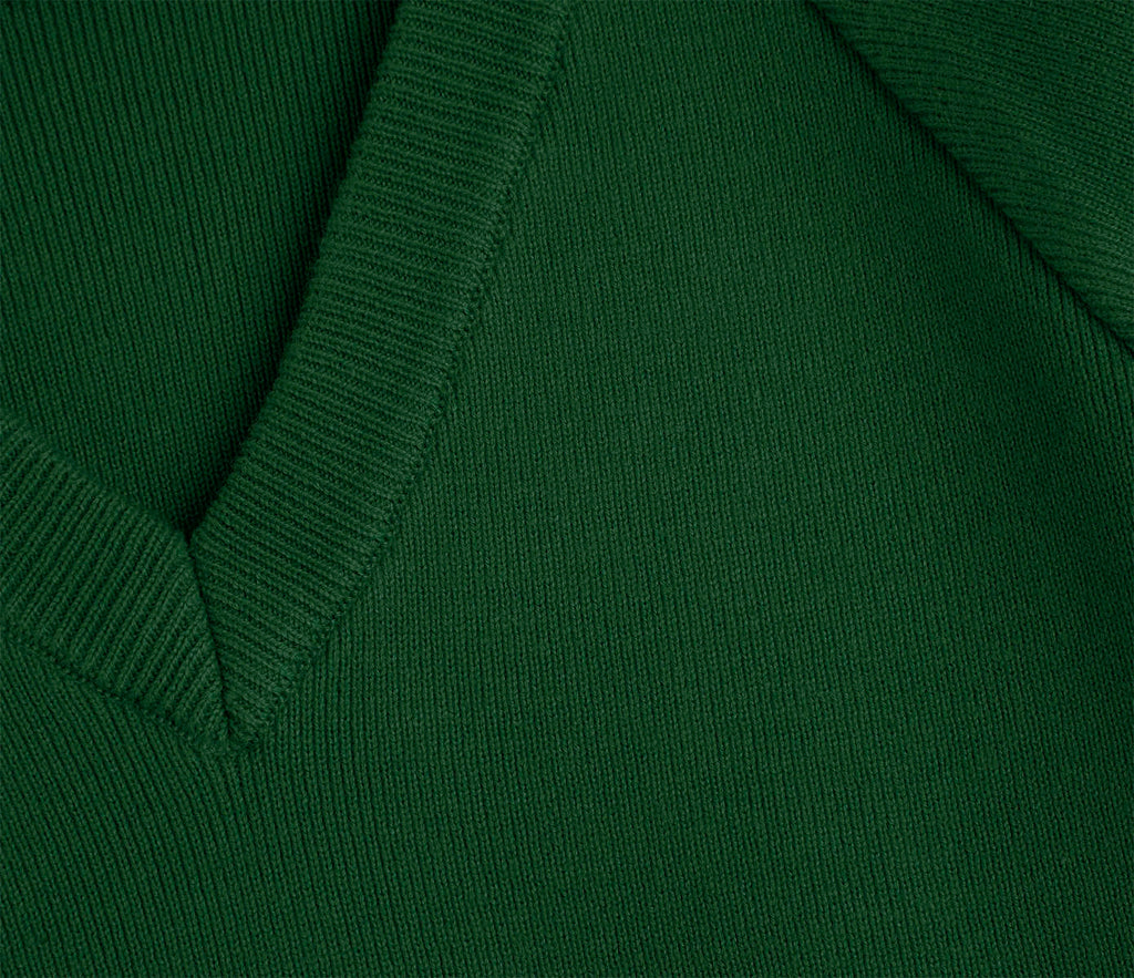 V-Neck Pullover - Bottle Green