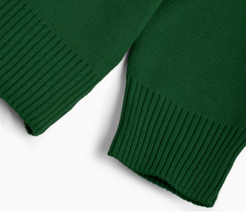 V-Neck Pullover - Bottle Green
