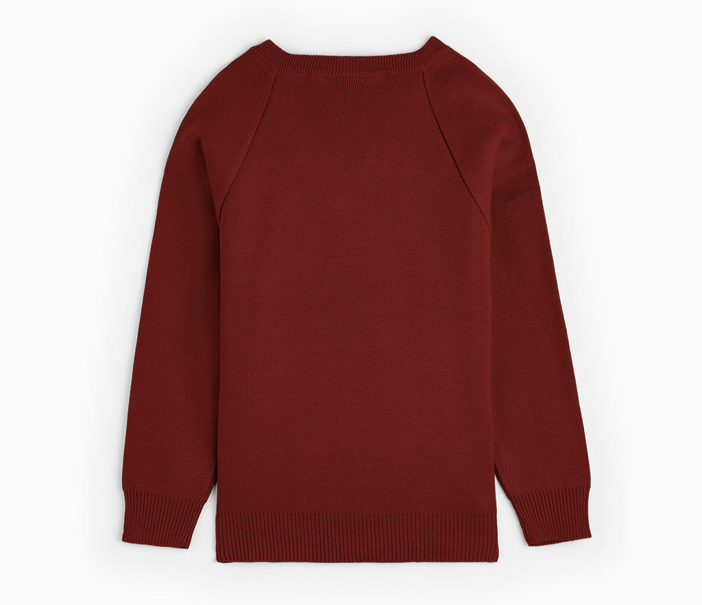 V-Neck Pullover - Burgundy
