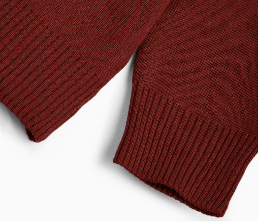 V-Neck Pullover - Burgundy
