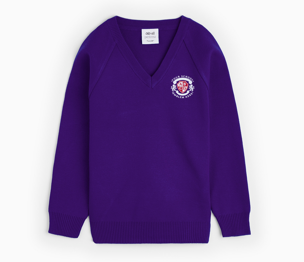 V-Neck Pullover - Purple