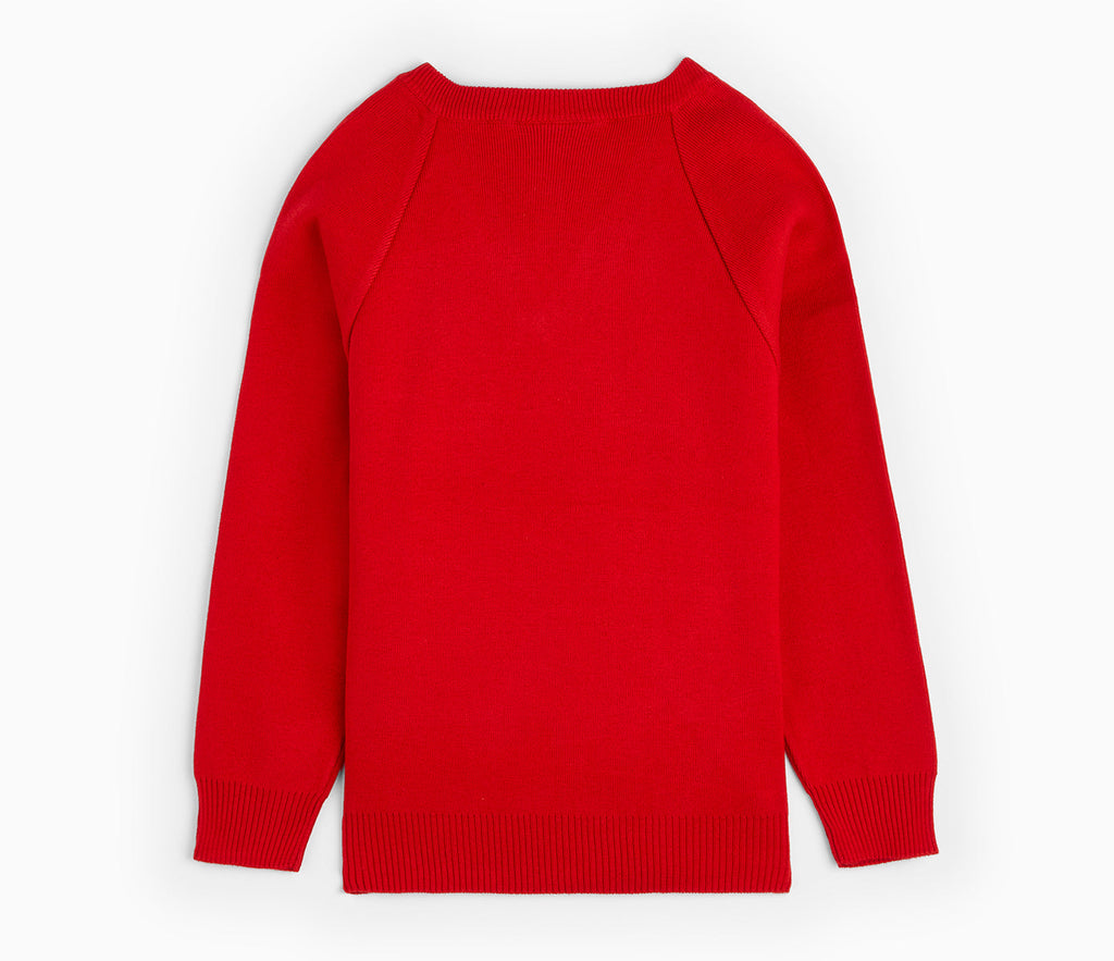 V-Neck Pullover - Red