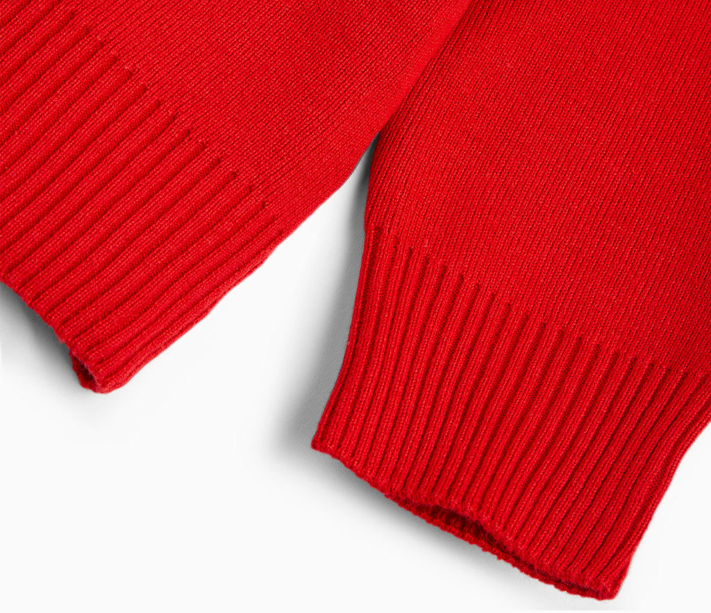 V-Neck Pullover - Red