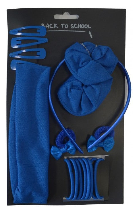 Large School Hair Set Royal Blue