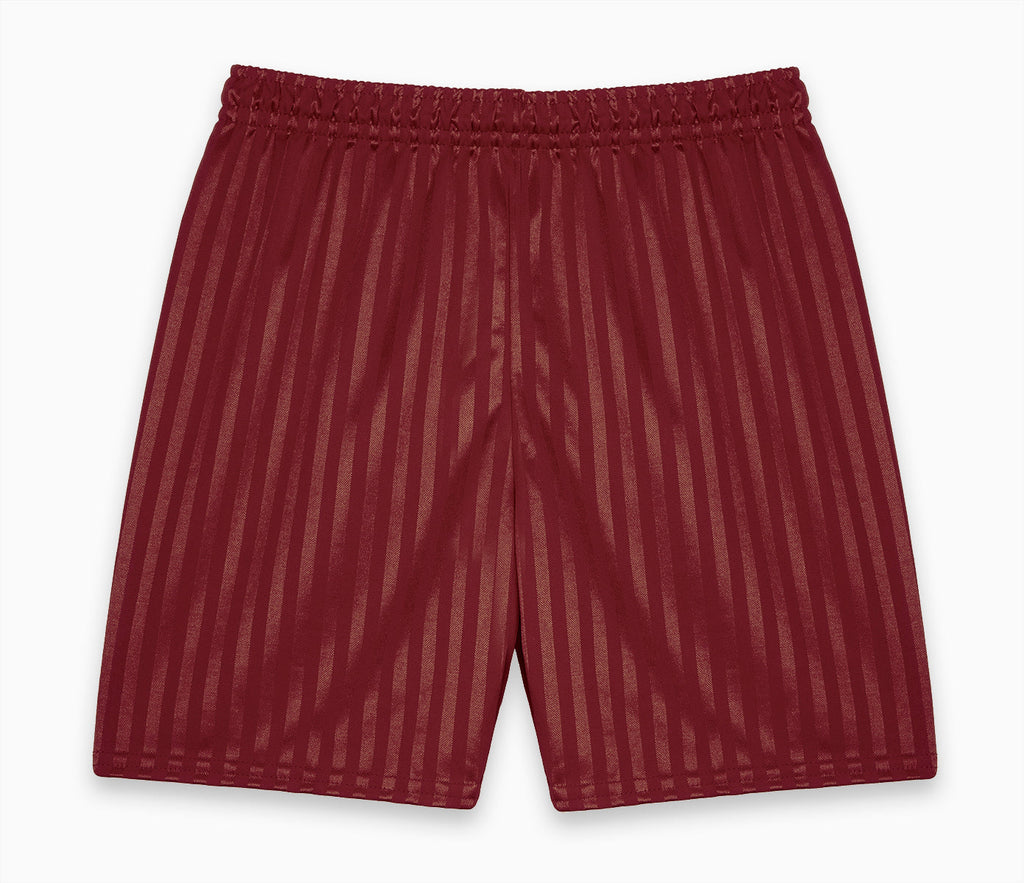 Shadow Stripe Shorts - Burgundy