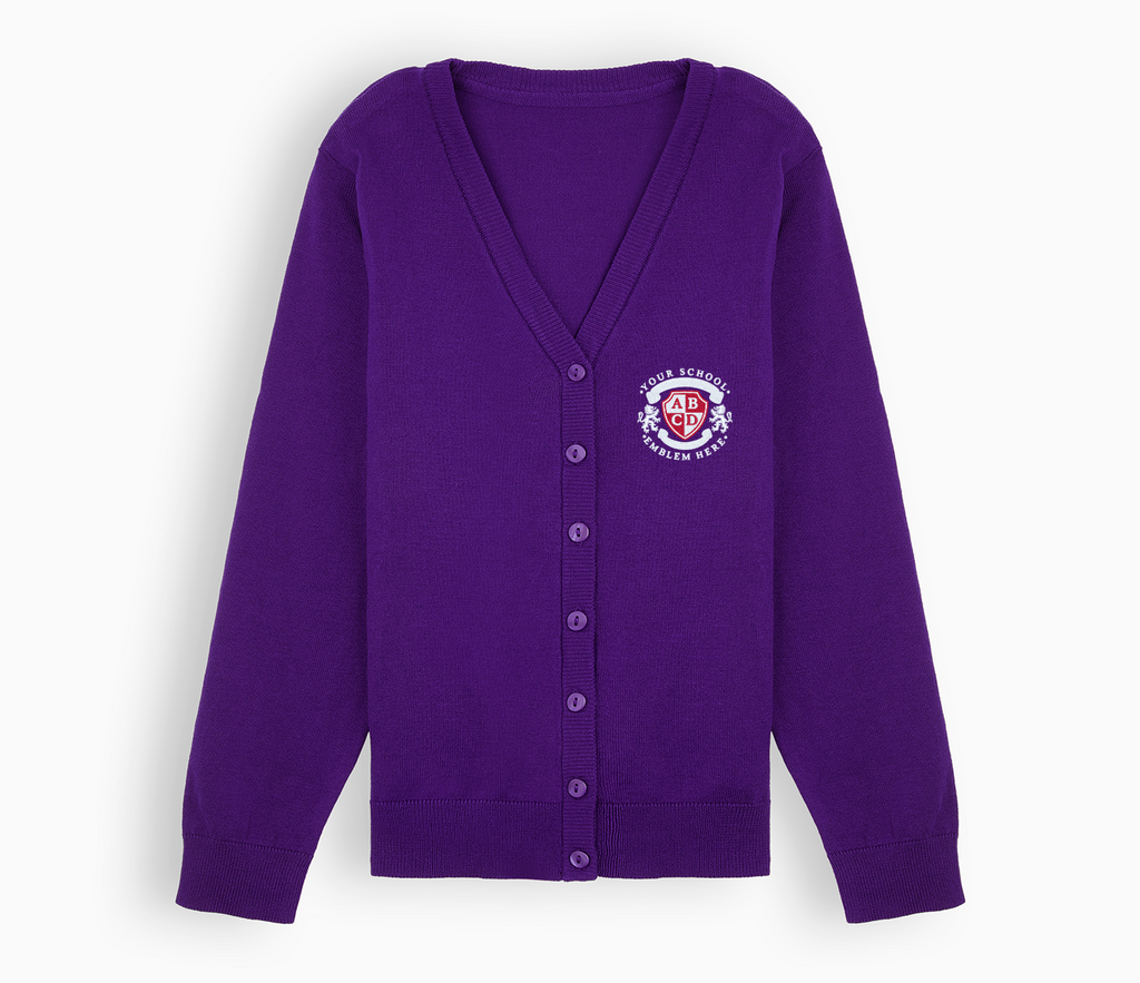 Lightweight Straight Edge Cardigan - Purple