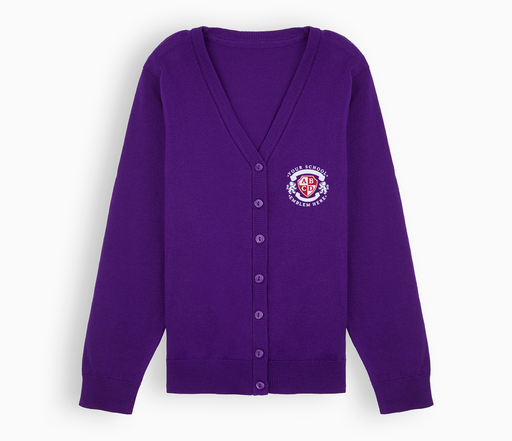 Lightweight Straight Edge Cardigan - Purple