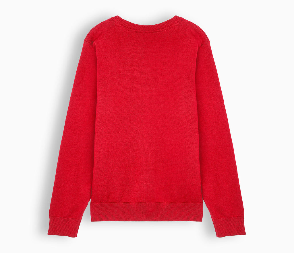 Lightweight Straight Edge Cardigan - Red