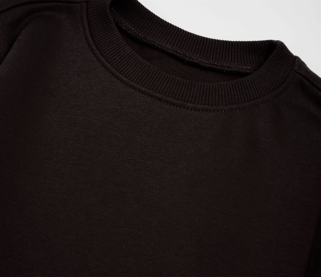 Round Neck Sweatshirt - Black