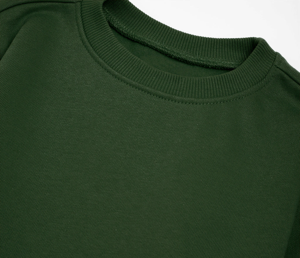 Round Neck Sweatshirt - Bottle Green
