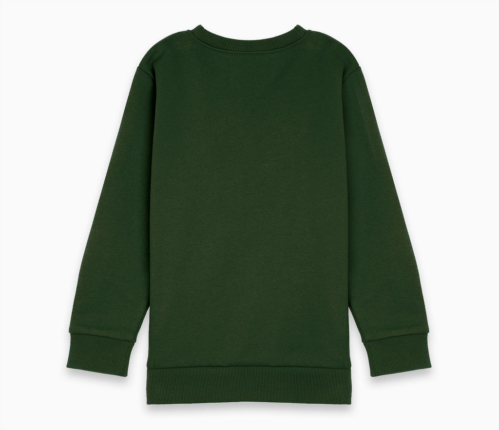 Round Neck Sweatshirt - Bottle Green