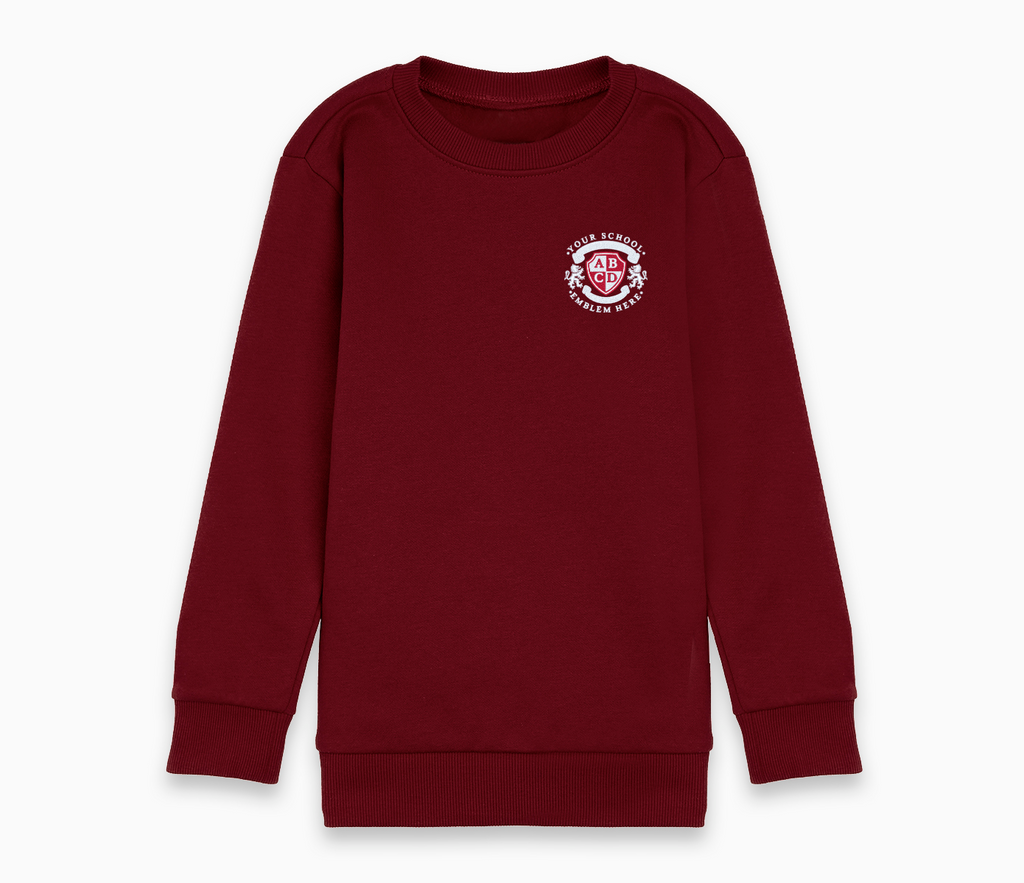 Round Neck Sweatshirt - Claret