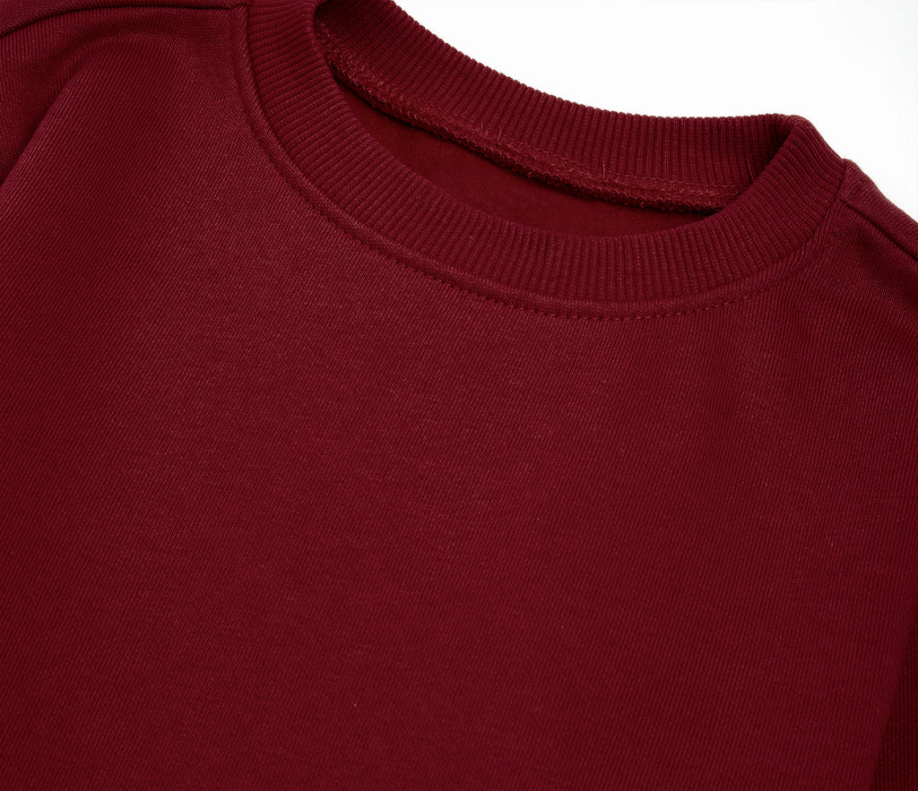 Round Neck Sweatshirt - Claret