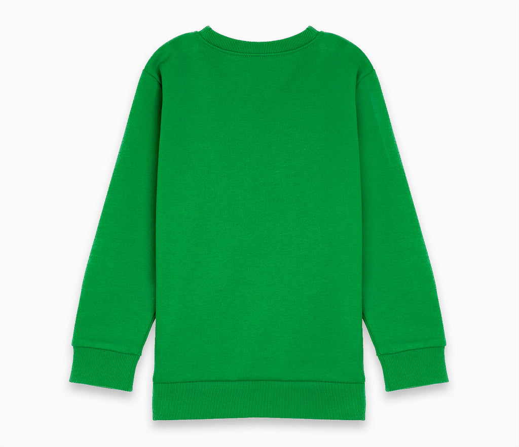 Round Neck Sweatshirt - Emerald Green