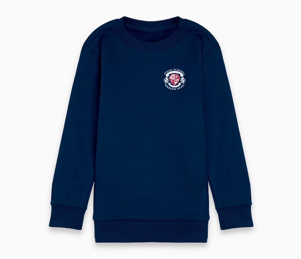 Round Neck Sweatshirt - Navy Blue