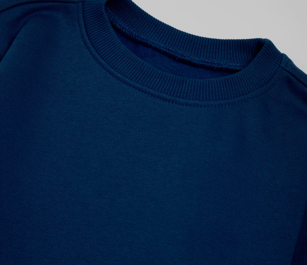 Round Neck Sweatshirt - Navy Blue