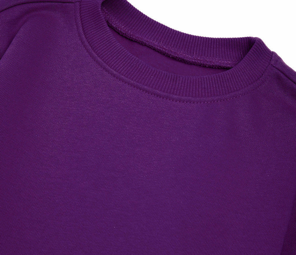 Round Neck Sweatshirt - Purple