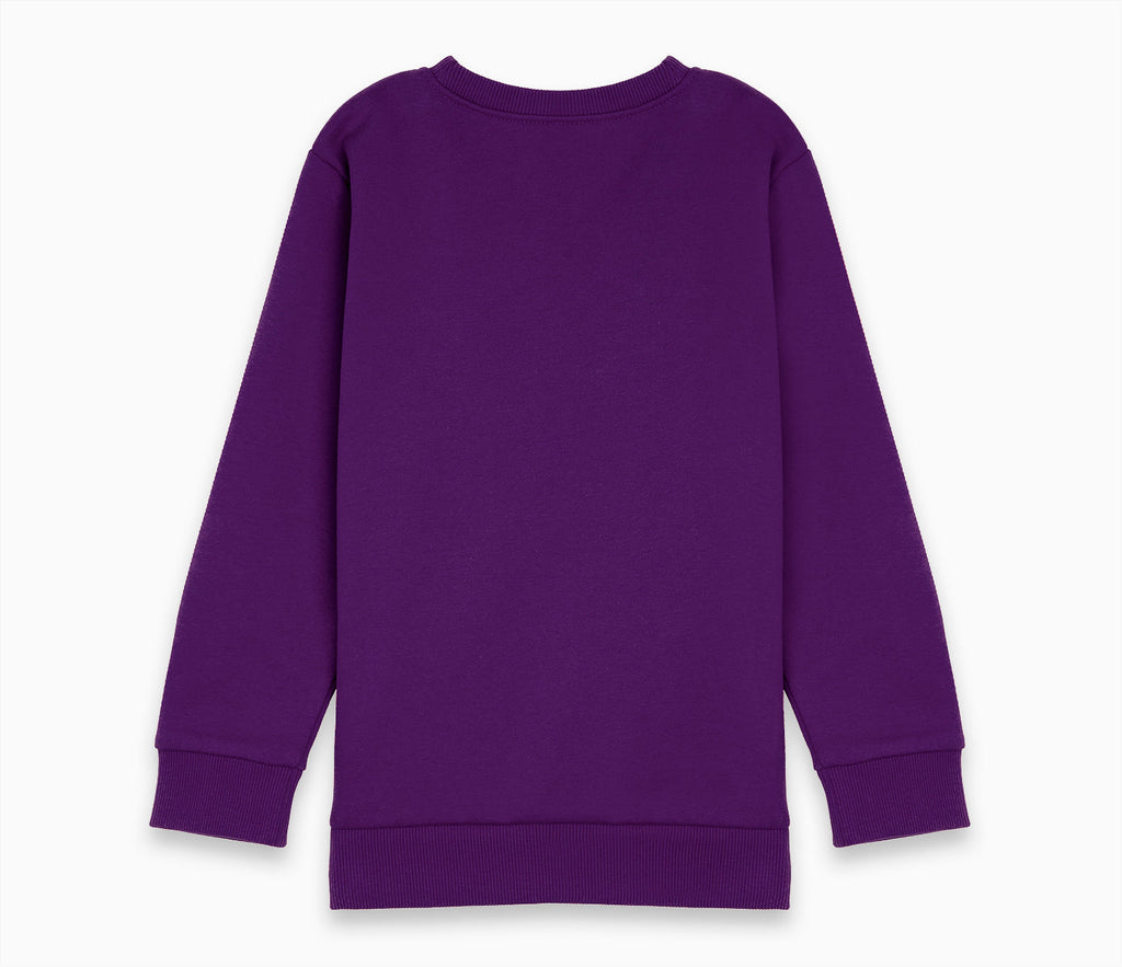 Round Neck Sweatshirt - Purple