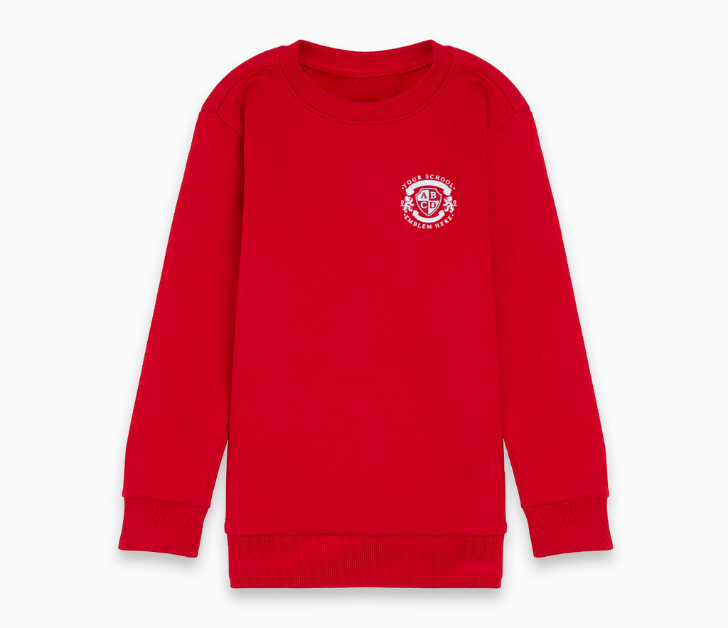Round Neck Sweatshirt - Red