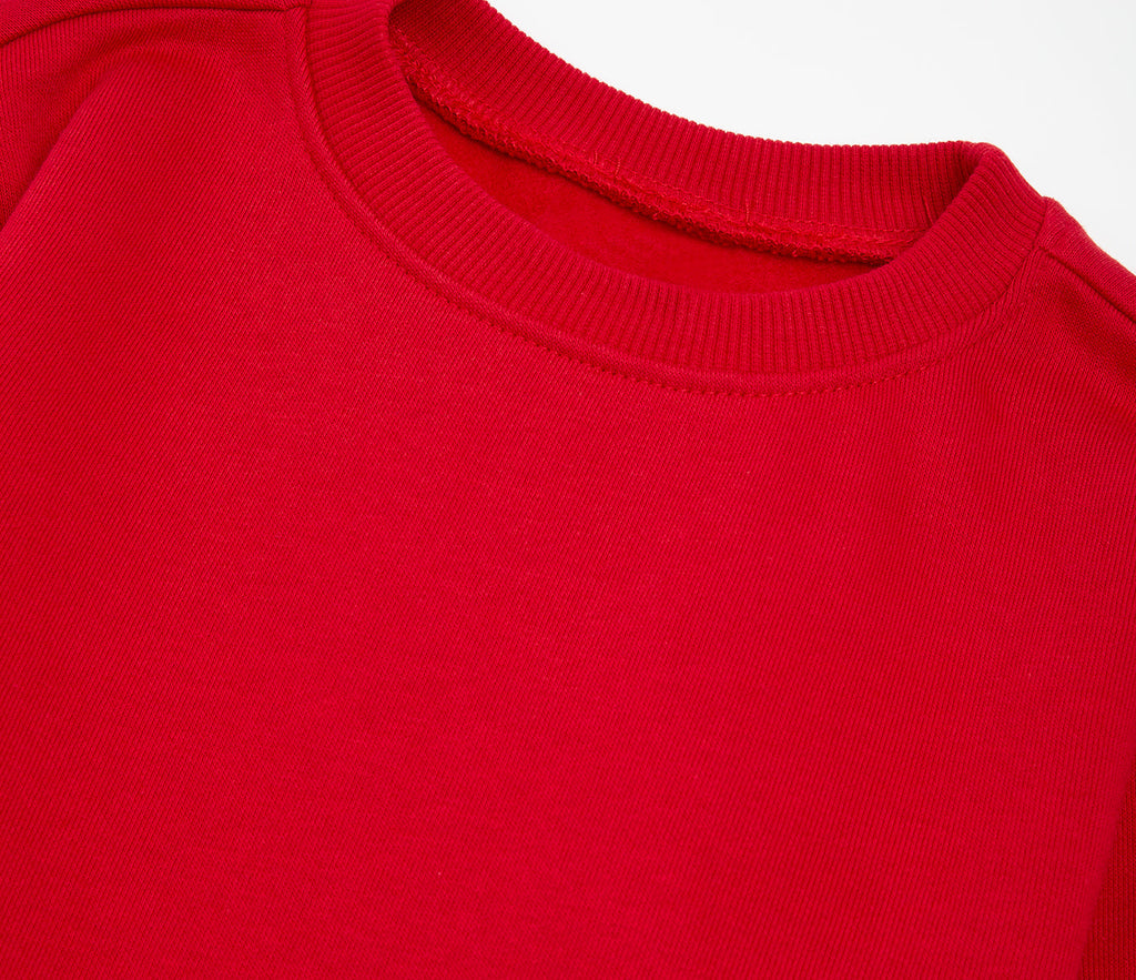 Round Neck Sweatshirt - Red